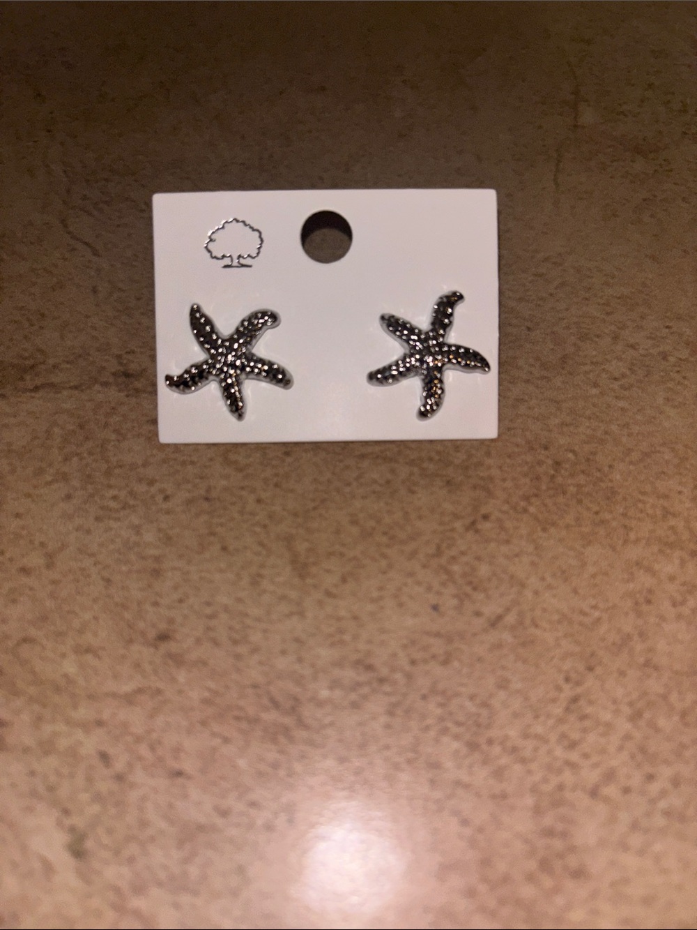 Silver Starfish Stud Earrings - Silver